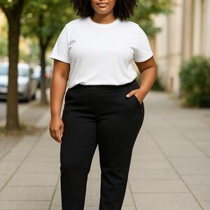 Hilary Radley Black Straight Leg Pants